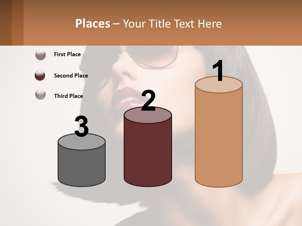 A Woman Wearing Sunglasses And A Red Lipstick PowerPoint Template