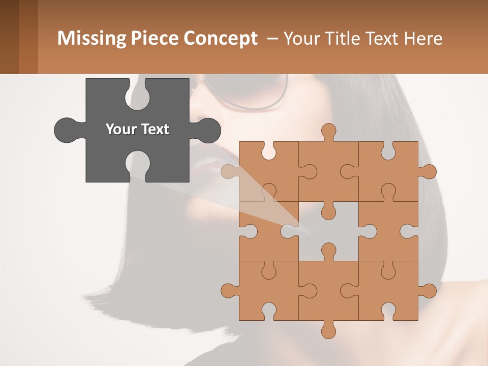 A Woman Wearing Sunglasses And A Red Lipstick PowerPoint Template