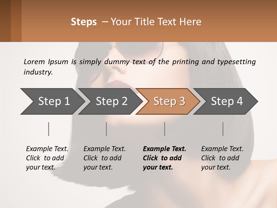 A Woman Wearing Sunglasses And A Red Lipstick PowerPoint Template