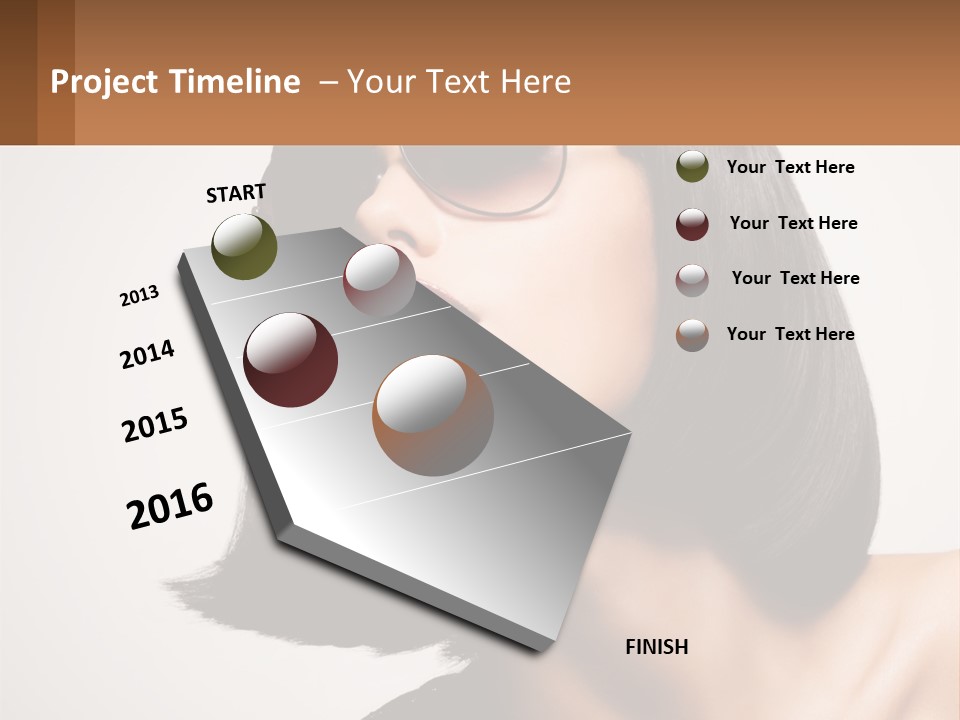 A Woman Wearing Sunglasses And A Red Lipstick PowerPoint Template