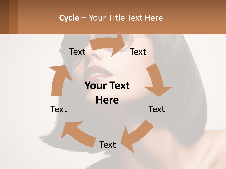 A Woman Wearing Sunglasses And A Red Lipstick PowerPoint Template