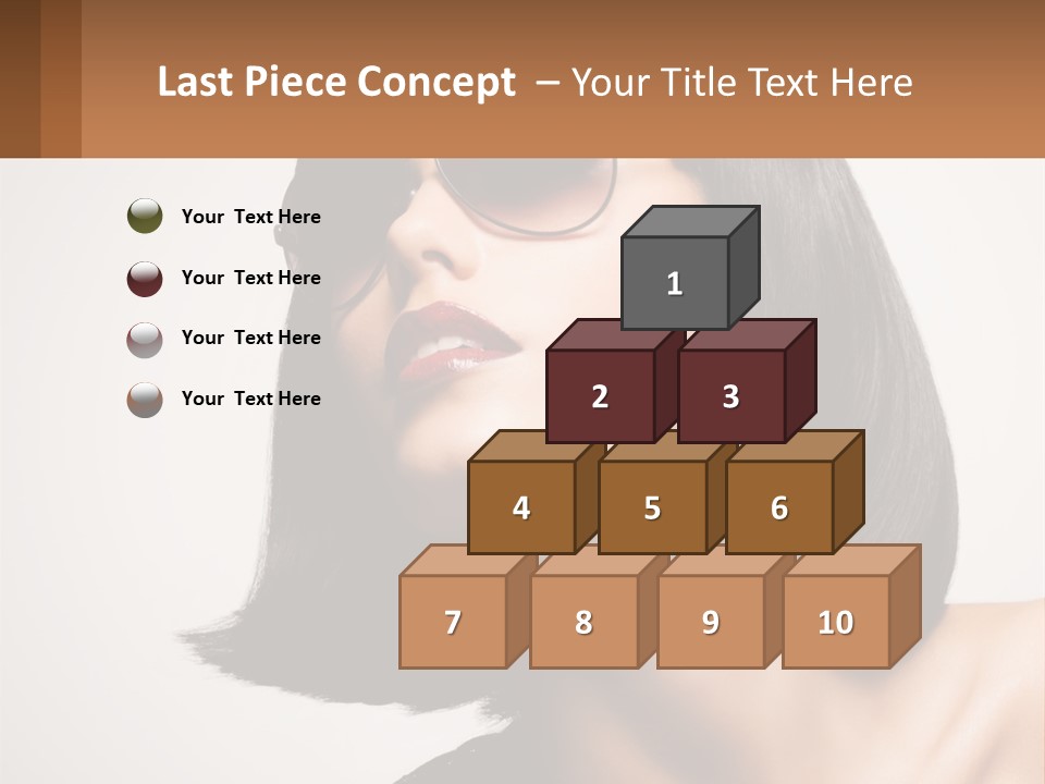 A Woman Wearing Sunglasses And A Red Lipstick PowerPoint Template