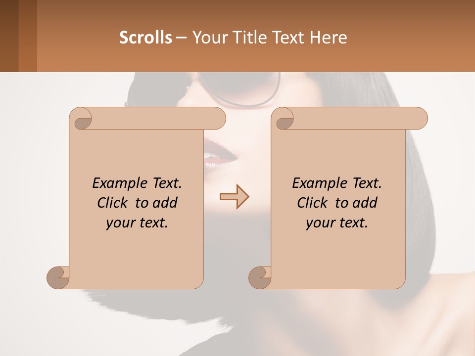 A Woman Wearing Sunglasses And A Red Lipstick PowerPoint Template