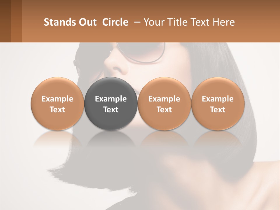 A Woman Wearing Sunglasses And A Red Lipstick PowerPoint Template