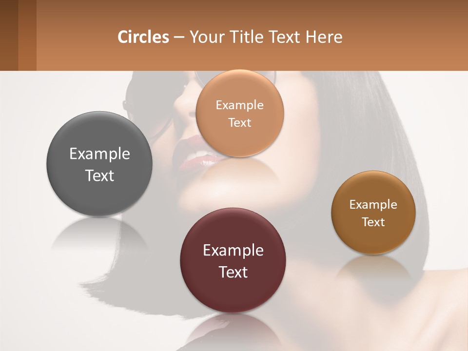 A Woman Wearing Sunglasses And A Red Lipstick PowerPoint Template