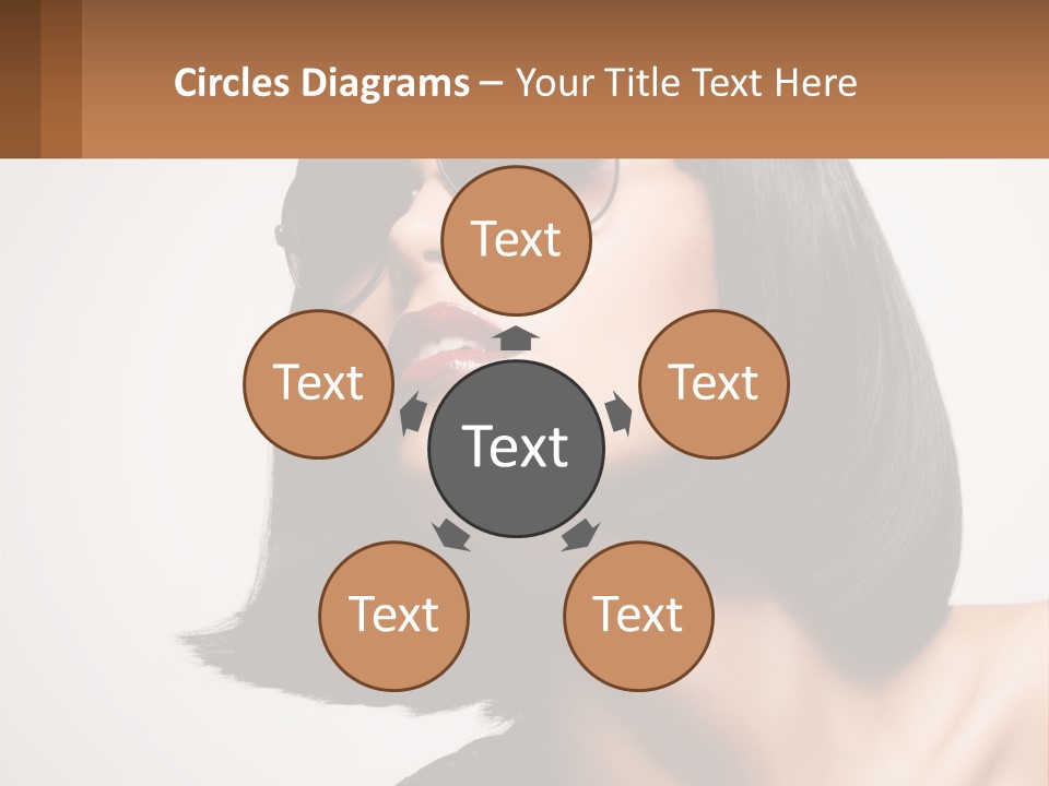 A Woman Wearing Sunglasses And A Red Lipstick PowerPoint Template