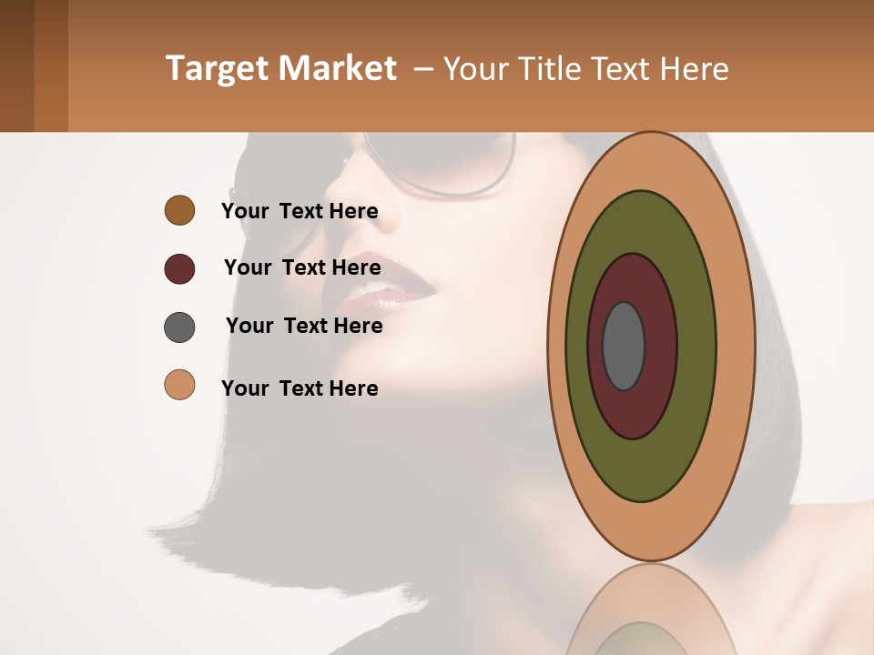 A Woman Wearing Sunglasses And A Red Lipstick PowerPoint Template