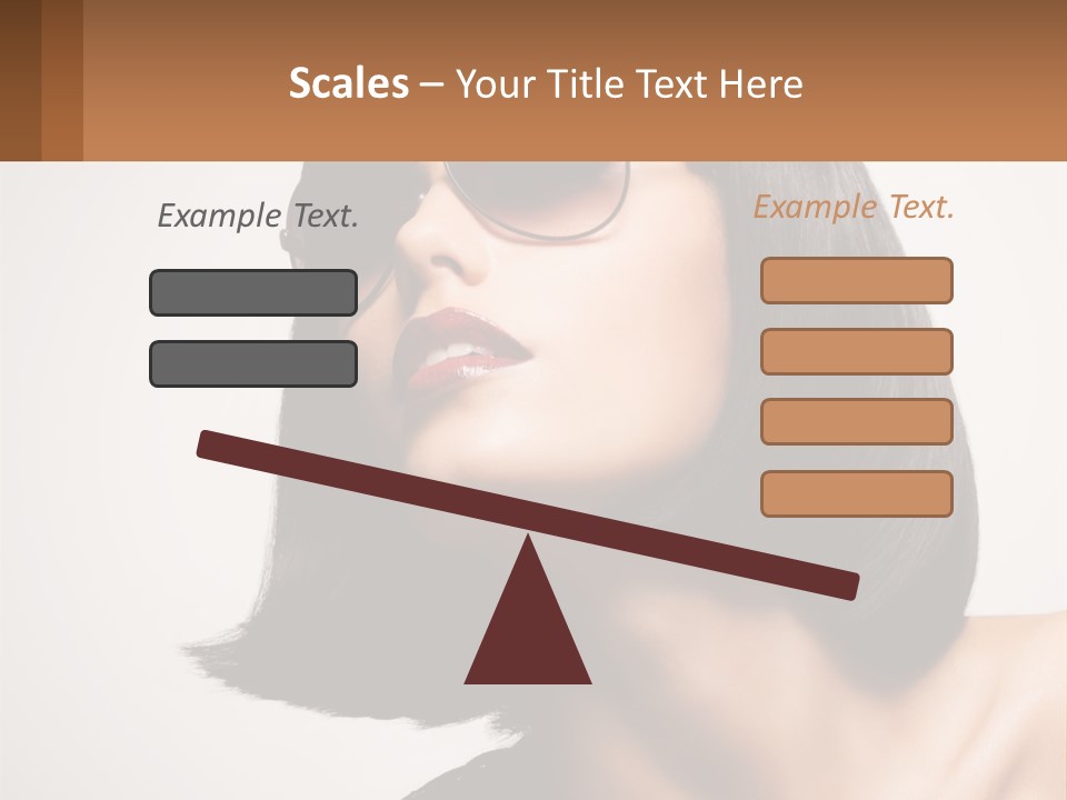 A Woman Wearing Sunglasses And A Red Lipstick PowerPoint Template