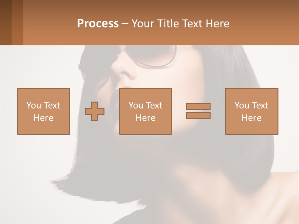 A Woman Wearing Sunglasses And A Red Lipstick PowerPoint Template