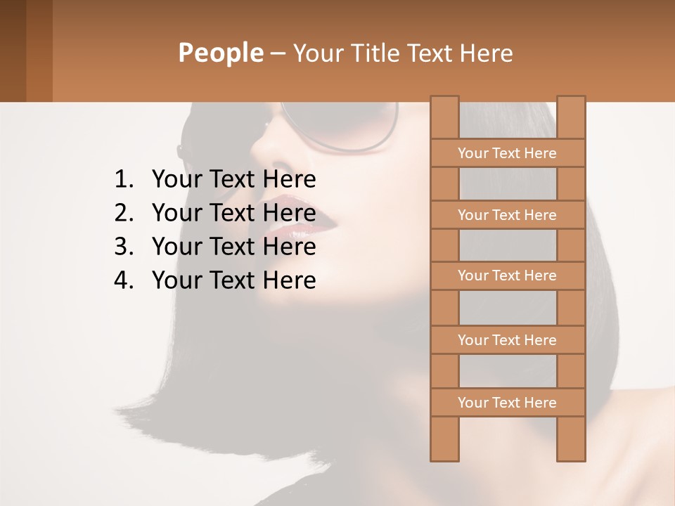 A Woman Wearing Sunglasses And A Red Lipstick PowerPoint Template