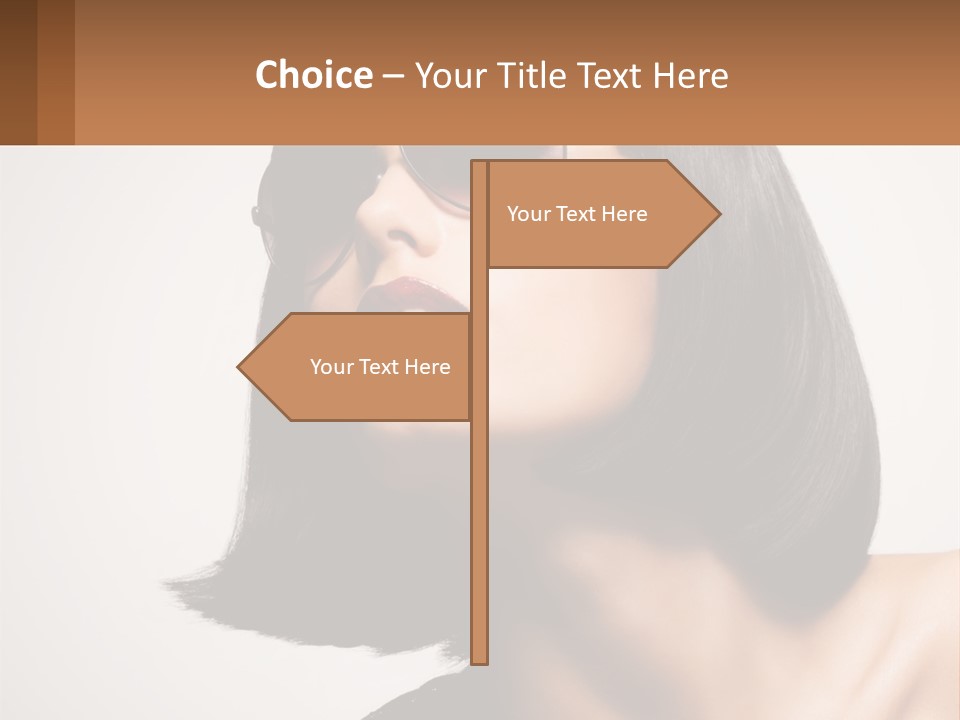 A Woman Wearing Sunglasses And A Red Lipstick PowerPoint Template