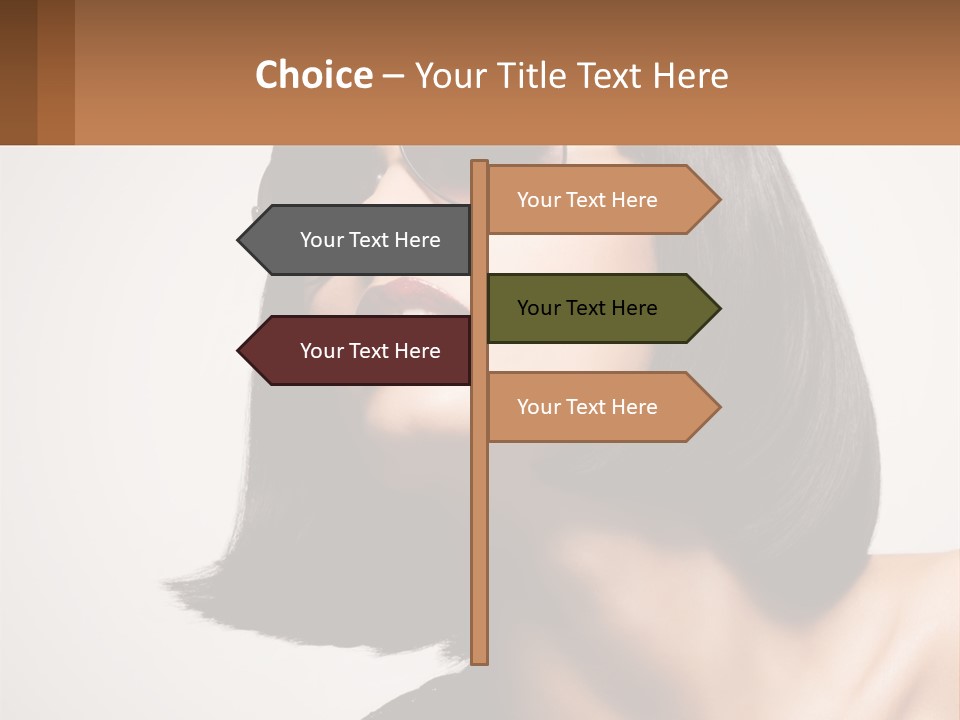 A Woman Wearing Sunglasses And A Red Lipstick PowerPoint Template