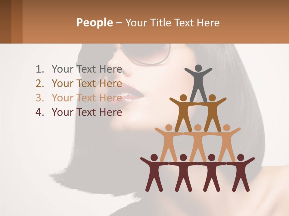 A Woman Wearing Sunglasses And A Red Lipstick PowerPoint Template