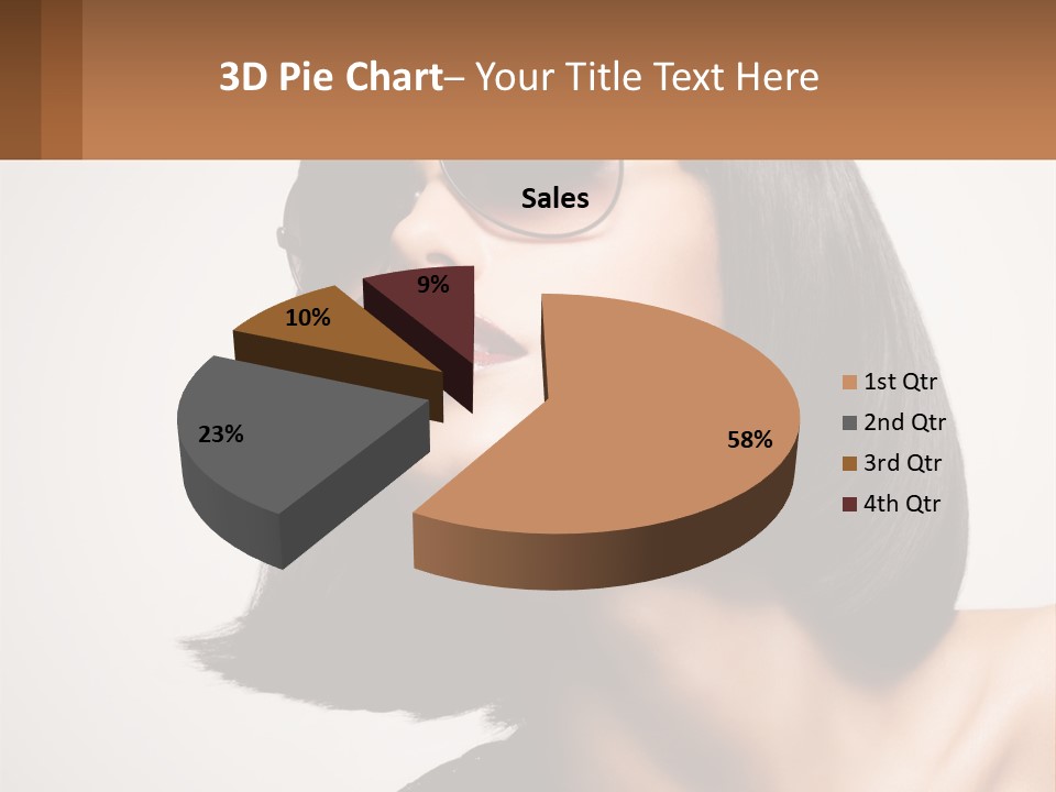 A Woman Wearing Sunglasses And A Red Lipstick PowerPoint Template