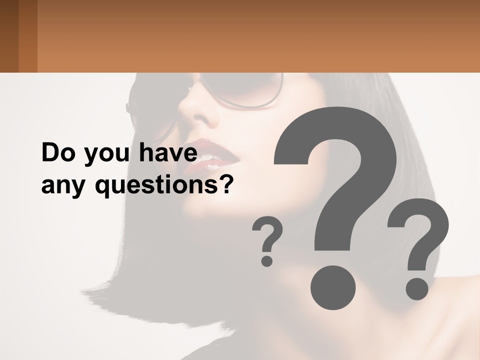 A Woman Wearing Sunglasses And A Red Lipstick PowerPoint Template