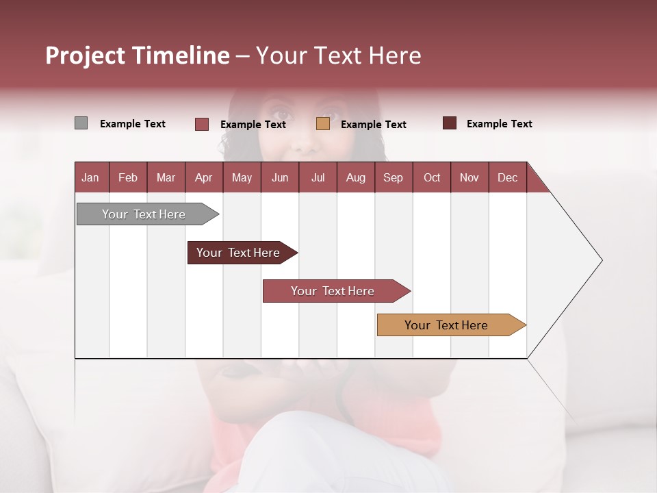 A Woman Sitting On A Couch Holding A Tablet PowerPoint Template