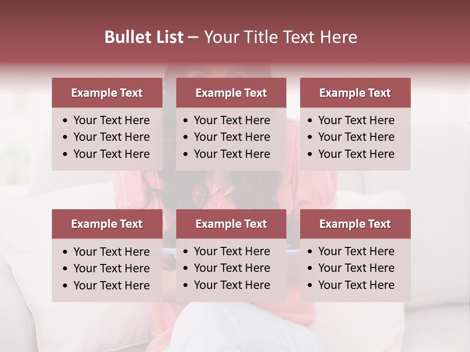 A Woman Sitting On A Couch Holding A Tablet PowerPoint Template