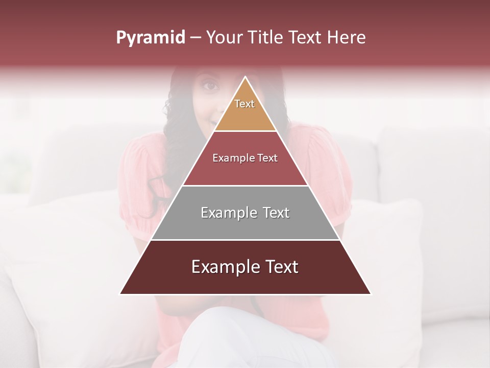 A Woman Sitting On A Couch Holding A Tablet PowerPoint Template