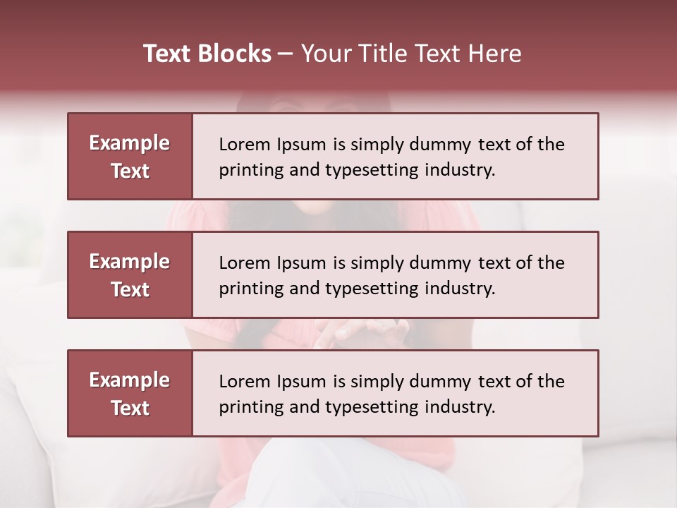 A Woman Sitting On A Couch Holding A Tablet PowerPoint Template