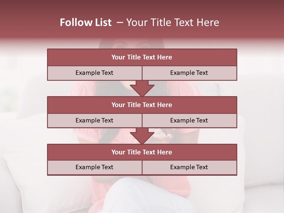 A Woman Sitting On A Couch Holding A Tablet PowerPoint Template
