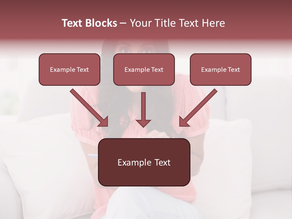 A Woman Sitting On A Couch Holding A Tablet PowerPoint Template