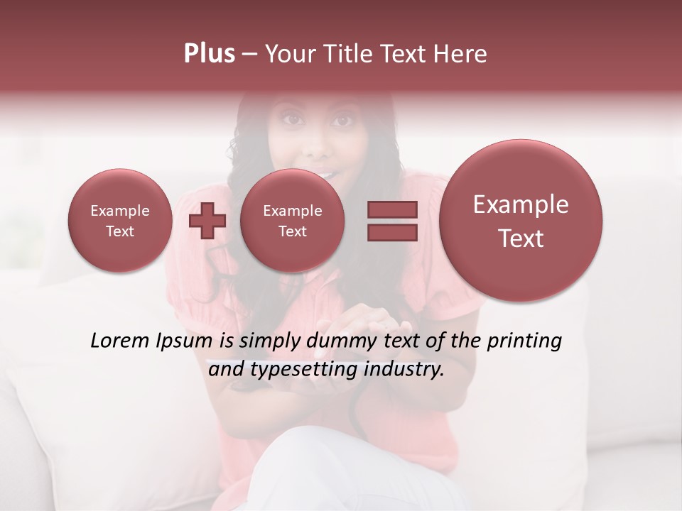 A Woman Sitting On A Couch Holding A Tablet PowerPoint Template
