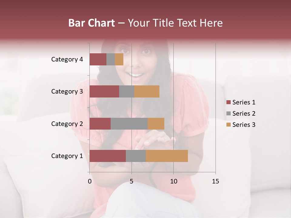 A Woman Sitting On A Couch Holding A Tablet PowerPoint Template