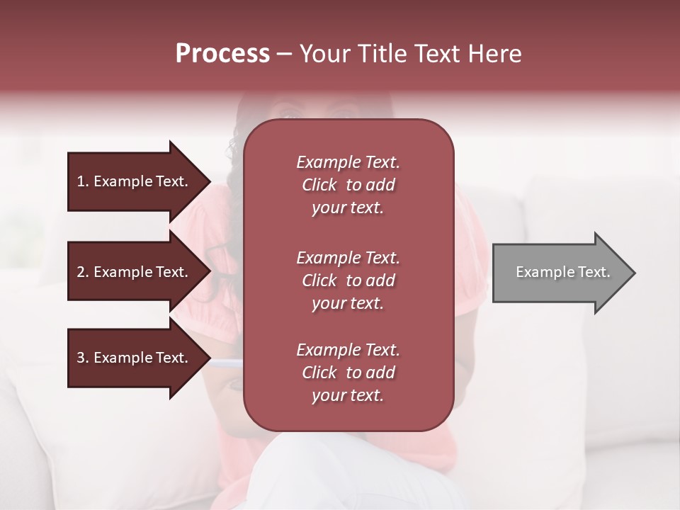 A Woman Sitting On A Couch Holding A Tablet PowerPoint Template