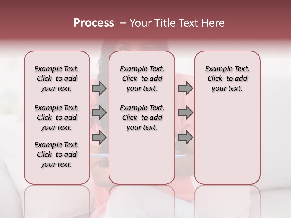 A Woman Sitting On A Couch Holding A Tablet PowerPoint Template