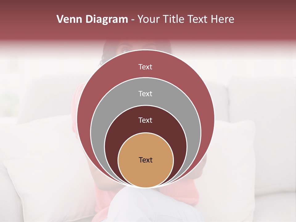 A Woman Sitting On A Couch Holding A Tablet PowerPoint Template