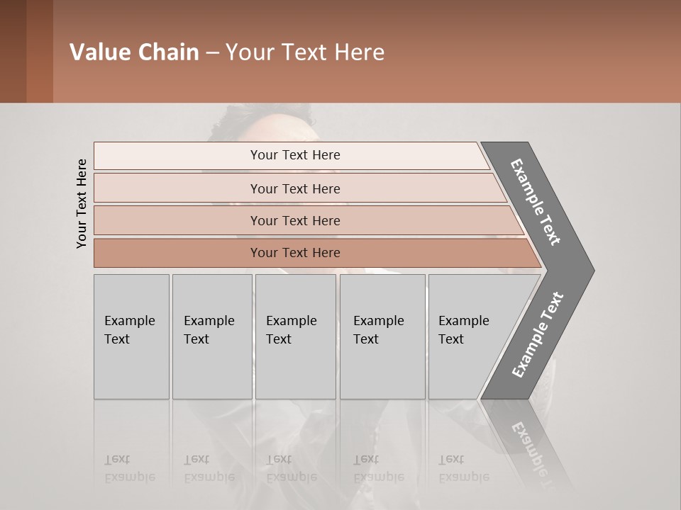 A Man In A White Shirt Is Holding His Fist Up PowerPoint Template