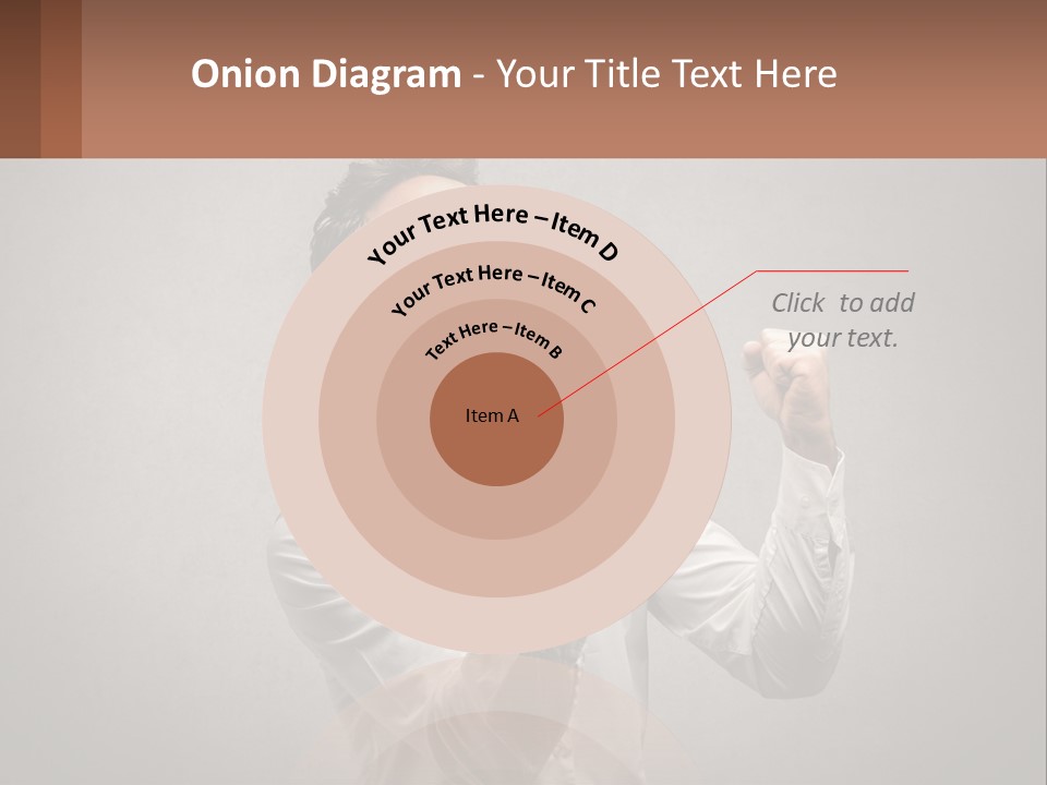 A Man In A White Shirt Is Holding His Fist Up PowerPoint Template