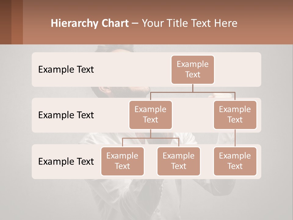 A Man In A White Shirt Is Holding His Fist Up PowerPoint Template