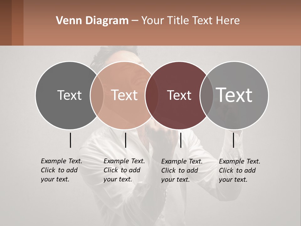 A Man In A White Shirt Is Holding His Fist Up PowerPoint Template