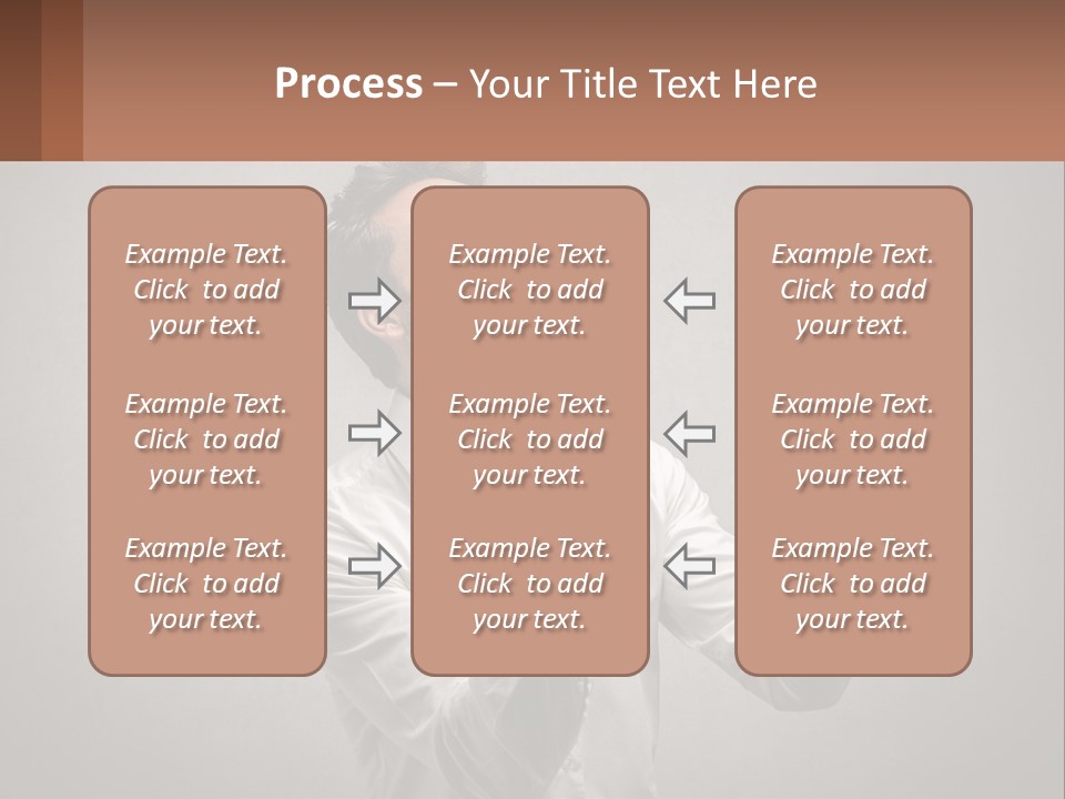 A Man In A White Shirt Is Holding His Fist Up PowerPoint Template