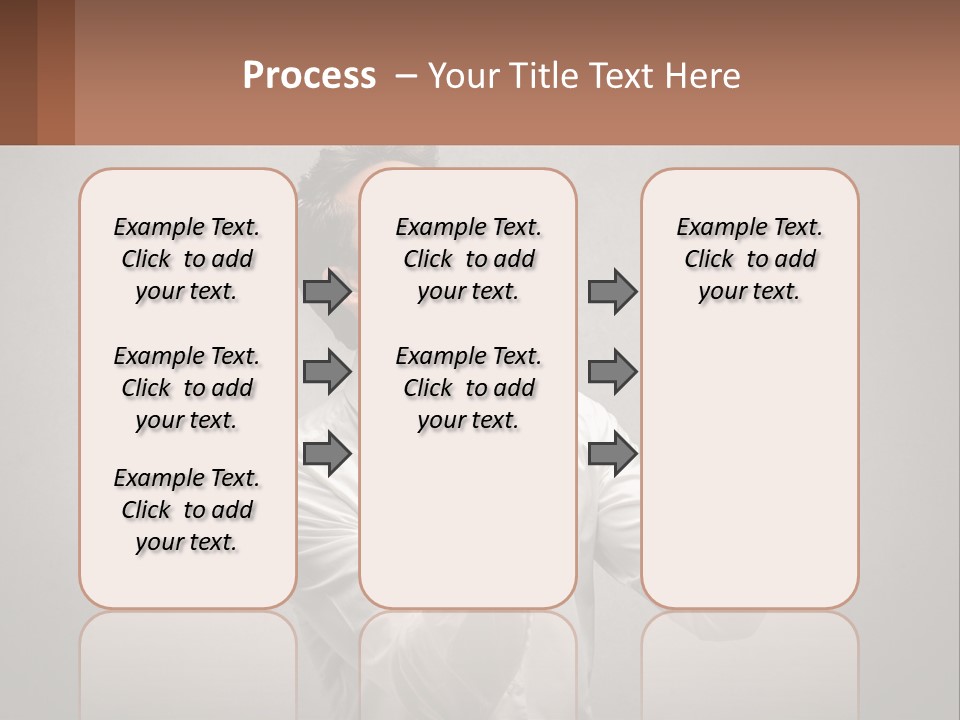 A Man In A White Shirt Is Holding His Fist Up PowerPoint Template