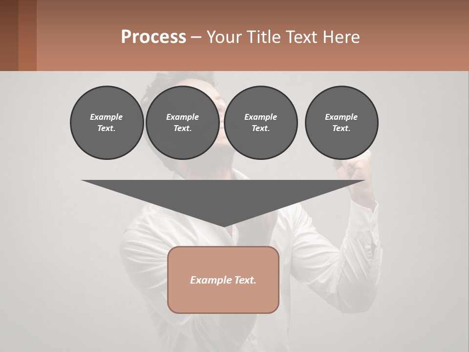 A Man In A White Shirt Is Holding His Fist Up PowerPoint Template