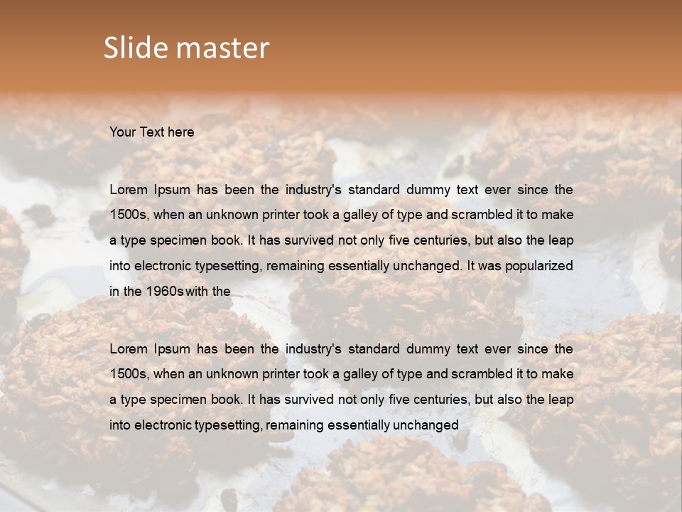 A Bunch Of Cookies That Are On A Pan PowerPoint Template