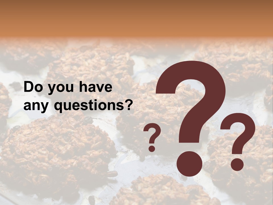 A Bunch Of Cookies That Are On A Pan PowerPoint Template