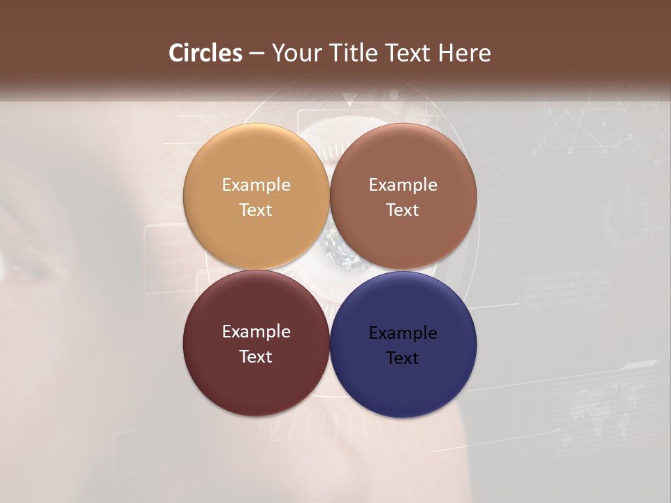 A Man's Eye Is Shown With The Words Name Of Presentation On It PowerPoint Template