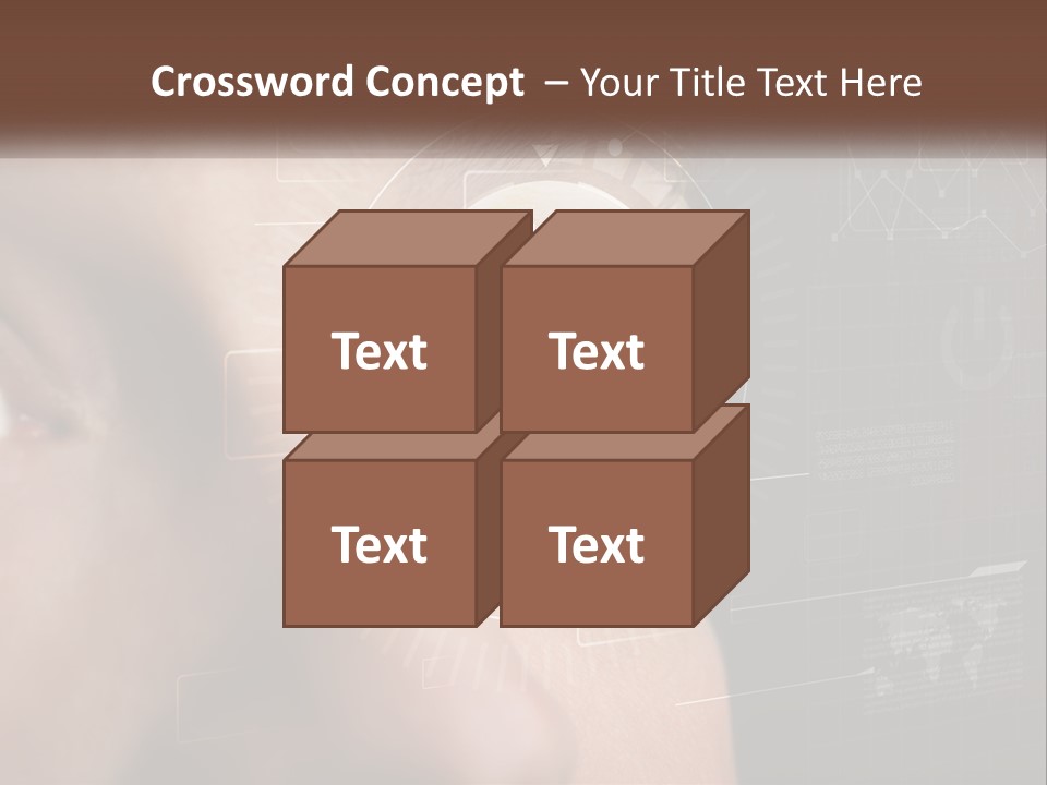A Man's Eye Is Shown With The Words Name Of Presentation On It PowerPoint Template