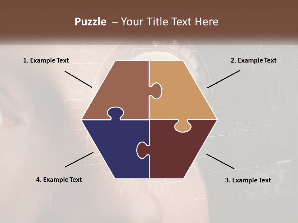 A Man's Eye Is Shown With The Words Name Of Presentation On It PowerPoint Template