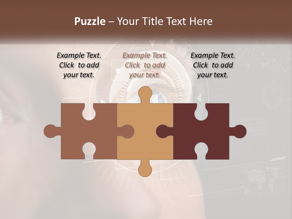 A Man's Eye Is Shown With The Words Name Of Presentation On It PowerPoint Template