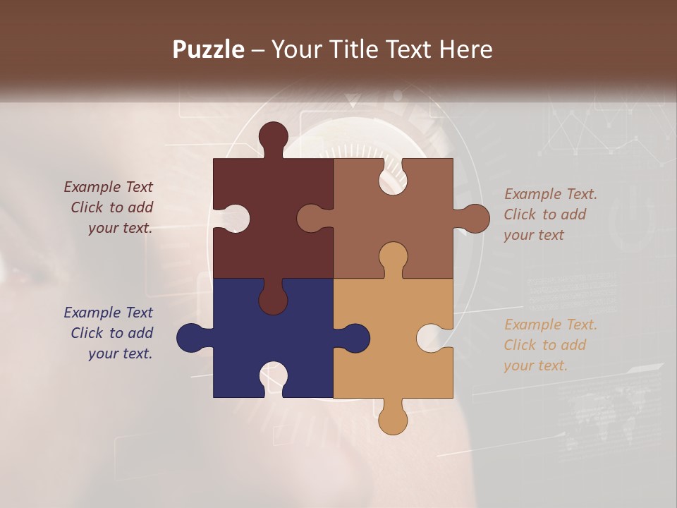 A Man's Eye Is Shown With The Words Name Of Presentation On It PowerPoint Template