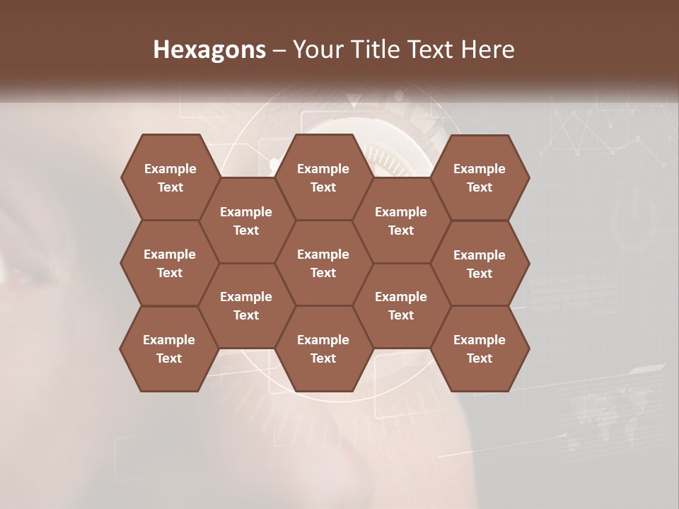 A Man's Eye Is Shown With The Words Name Of Presentation On It PowerPoint Template