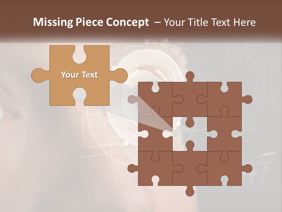 A Man's Eye Is Shown With The Words Name Of Presentation On It PowerPoint Template