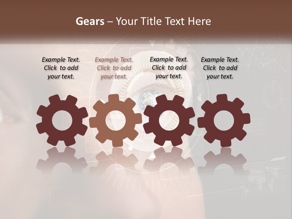 A Man's Eye Is Shown With The Words Name Of Presentation On It PowerPoint Template