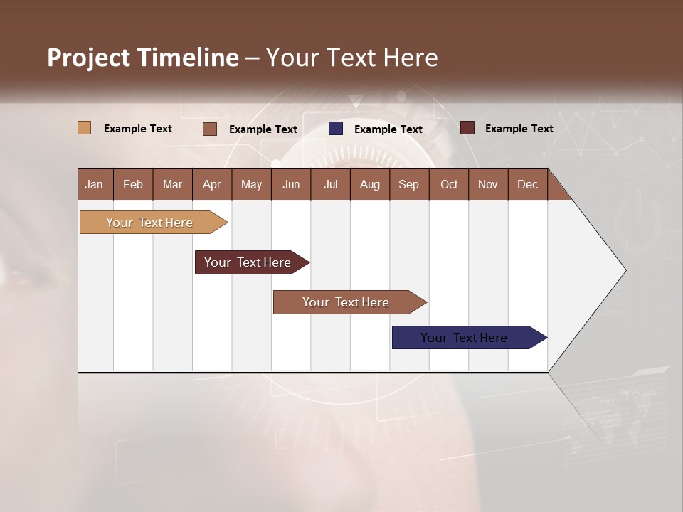 A Man's Eye Is Shown With The Words Name Of Presentation On It PowerPoint Template