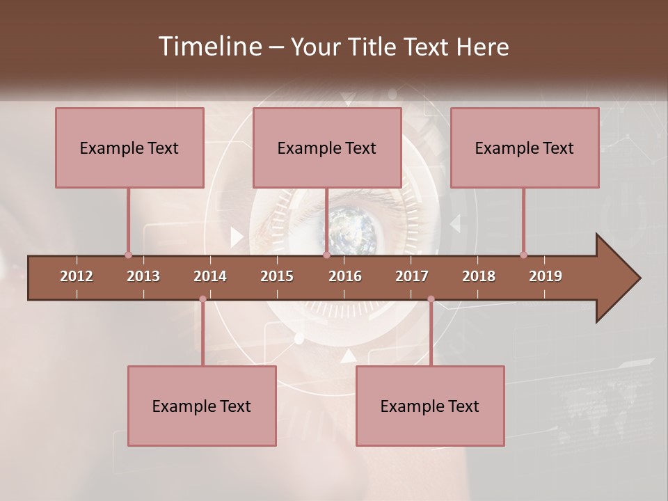 A Man's Eye Is Shown With The Words Name Of Presentation On It PowerPoint Template