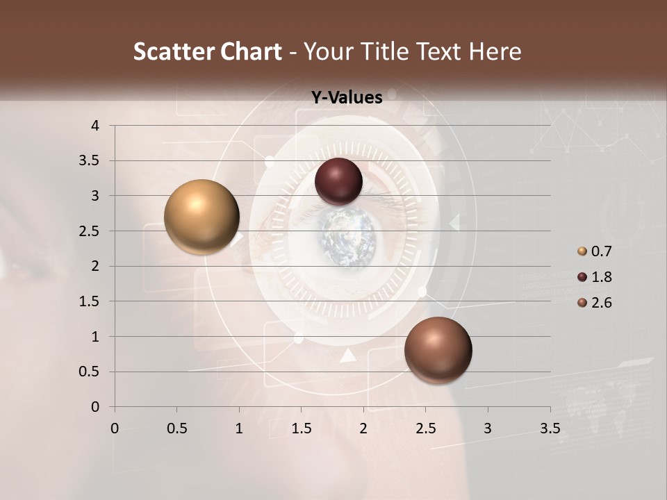 A Man's Eye Is Shown With The Words Name Of Presentation On It PowerPoint Template